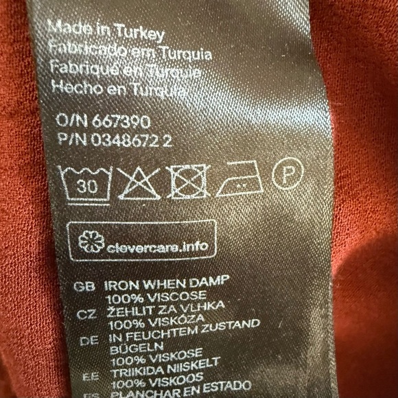 H&M Blouse Size 4~Dark Rust - Picture 7 of 7